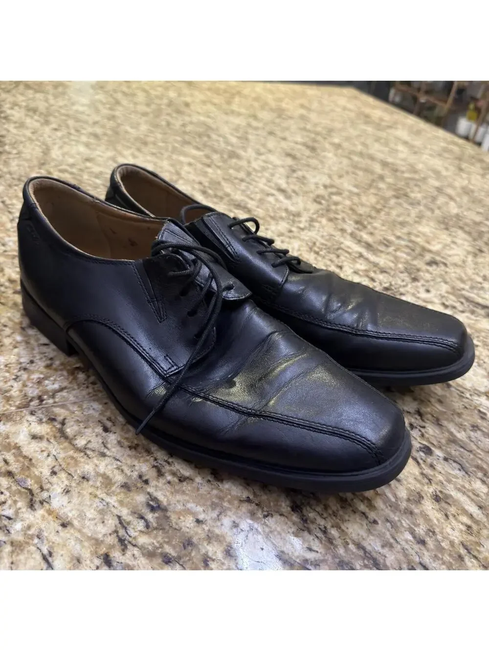 Black leather lace up oxfords #formal #dress#clarks